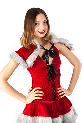 Image showing Beautiful and sexy christmas woman