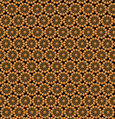 Image showing wallpapers with round golden patterns on the dark