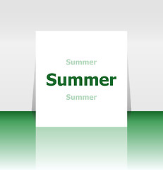 Image showing Hello summer poster. summer background. Effects poster, frame. Happy holidays card, happy vacation card. Enjoy your summer.