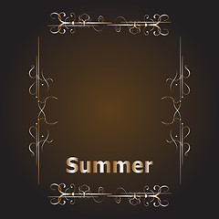 Image showing Elements for Summer calligraphic designs. Vintage ornaments. All for Summer holidays