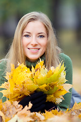 Image showing young woman in the park