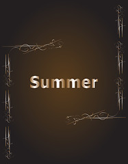 Image showing Elements for Summer calligraphic designs. Vintage ornaments. All for Summer holidays