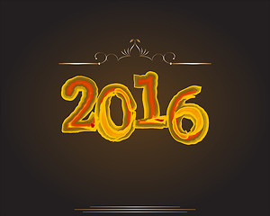 Image showing Happy new year 2016. Year Of The Monkey