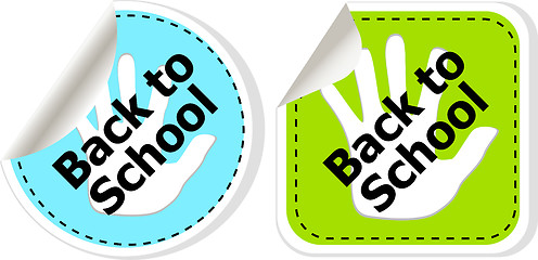 Image showing Back To School education banners, education concept