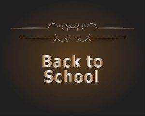 Image showing back to school calligraphic designs, retro style elements, typographic and education concept 