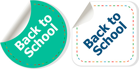 Image showing Back to school icon. Internet button. Education concept