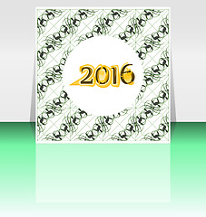 Image showing Happy new year 2016 written on abstract  flyer or brochure design