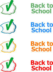 Image showing back to school. Design elements, speech bubble for the text isolated on white, education concept