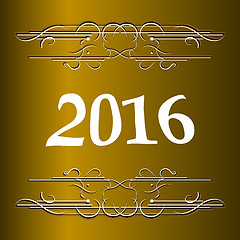 Image showing Elegant New Years card with hand lettering, Happy New Year 2016