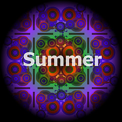 Image showing Summer Words on abstract Backgrounds