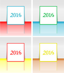 Image showing Happy new year 2016 creative greeting card design