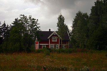 Image showing red old Norwegian house