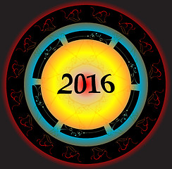 Image showing 2016 creative greeting card design