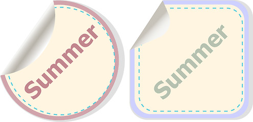 Image showing Summer icon. Internet button isolated on white background