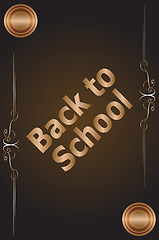 Image showing Back to School Calligraphic Designs, Retro Style Elements, Typographic and education Concept 