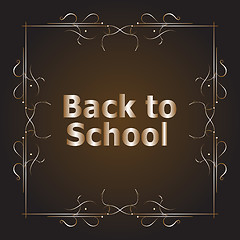 Image showing Back to School Calligraphic Designs, Retro Style Elements, Vintage Ornaments