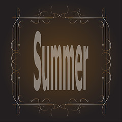 Image showing Elements for Summer calligraphic designs. Vintage ornaments. All for Summer holidays