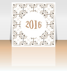 Image showing Happy new year 2016 written on abstract  flyer or brochure design