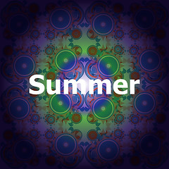 Image showing Summer Words on abstract Backgrounds