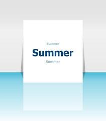 Image showing summer poster. summer background. Effects poster, frame. Happy holidays card, Enjoy your summer