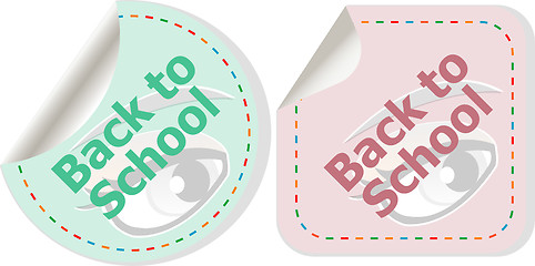 Image showing Back to school icon. Internet button. Education concept