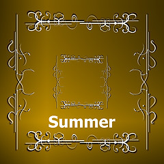 Image showing Elements for Summer calligraphic designs. Vintage ornaments. All for Summer holidays