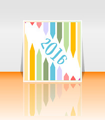 Image showing new year 2016 success concept with a growing arrows set 
