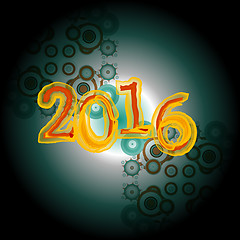 Image showing 2016 creative greeting card design