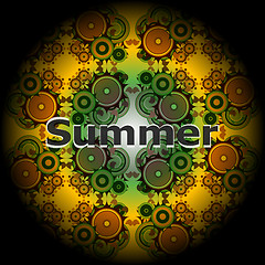 Image showing Summer word on abstract grunge background