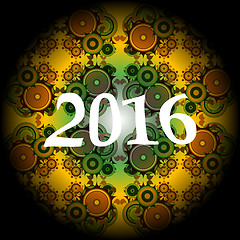 Image showing Happy new year 2016 creative greeting card design