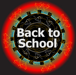 Image showing Back to School Calligraphic Designs, Retro Style Elements, Typographic and education Concept 