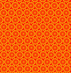 Image showing abstract yellow patterns on the orange 
