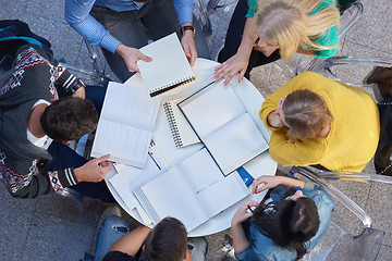 Image showing group of students  top view