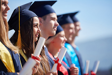 Image showing young graduates students group