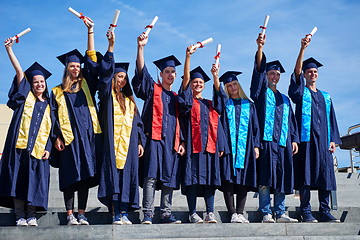 Image showing young graduates students group