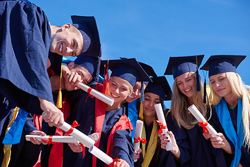 Image showing young graduates students group