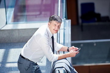 Image showing business man using phone