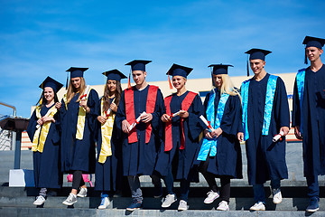 Image showing young graduates students group