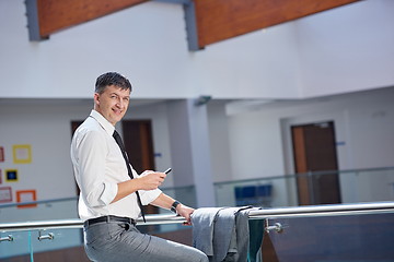 Image showing business man using phone