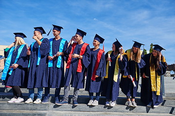 Image showing young graduates students group