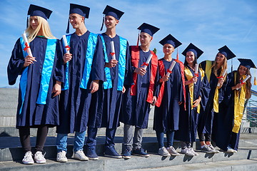 Image showing young graduates students group