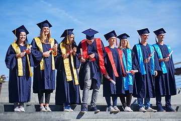 Image showing young graduates students group