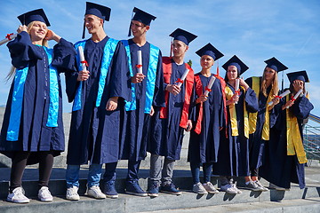 Image showing young graduates students group