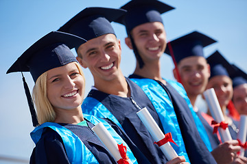 Image showing young graduates students group