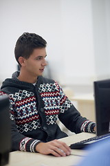 Image showing students group in computer lab classroom