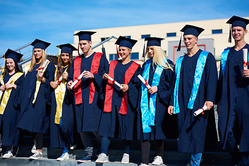 Image showing young graduates students group