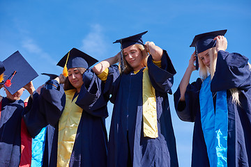 Image showing young graduates students group