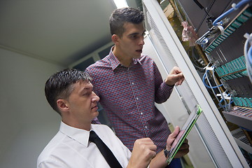 Image showing network engineers in server room