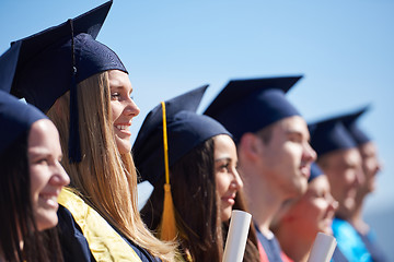 Image showing young graduates students group