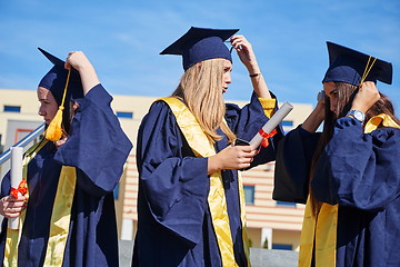 Image showing young graduates students group